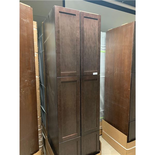 Salem Cappuccino Tall Pantry Double Door Cabinet 24W x 86H