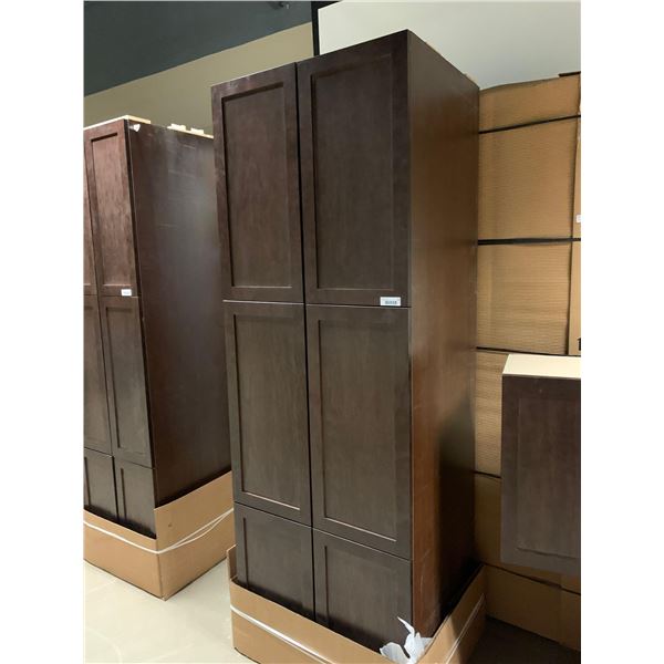 Salem Cappuccino Tall Pantry Double Door Cabinet 30W x 86H