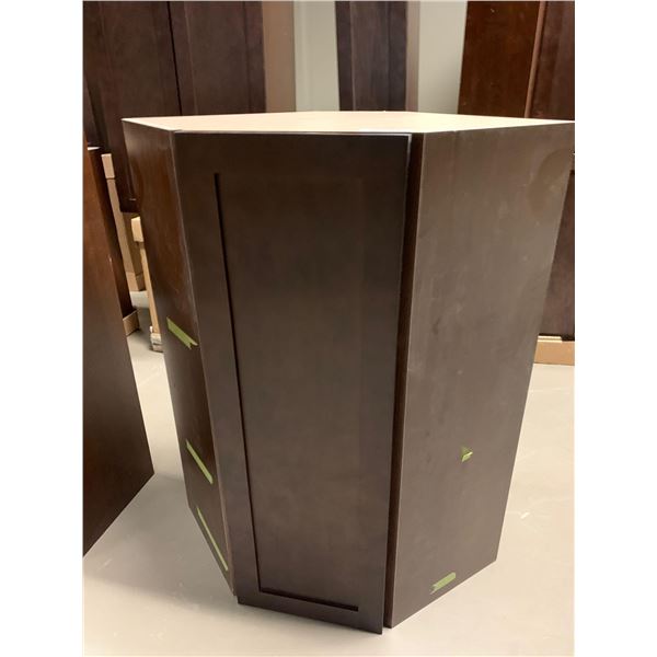 Salem Cappuccino Corner Diag.Â Cabinet 24W x 36H RH