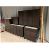 Image 13 : Cappuccino Cabinets 8 piece cabinet set with boxed trim  panels. includes 3 kitchen base 30W, 30W, 2