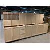 Image 1 : Natural Maple 9 piece Kitchen Cabinet Set includes 4 base cabinets 30W, 30W, 15W, 36W and 5 wall cab