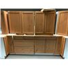 Image 11 : Knotty Pine Hardwood 10 piece Double Corner Kitchen Cabinet Set includes 4 base cabinets 33W, 33W, 2