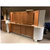 Image 2 : Knotty Pine Hardwood 10 piece Double Corner Kitchen Cabinet Set includes 4 base cabinets 33W, 33W, 2