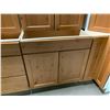Image 9 : Knotty Pine Hardwood 10 piece Double Corner Kitchen Cabinet Set includes 4 base cabinets 33W, 33W, 2