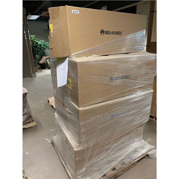 Pallet Lot of Rev -a Shelf Components in boxes