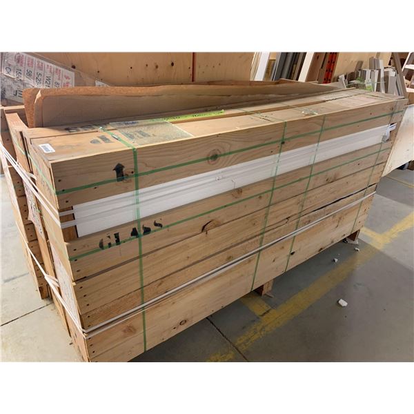 Crate of NEW Decor Glass Sheets approx 50 sheets in the crate - style Vecchio. 15sq ft per sheet