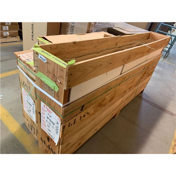 Crate of NEW Glass Decor Sheets approx 50 sheets, 13 sq ft per sheet style Hammered