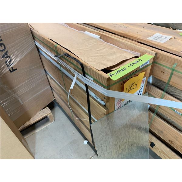 Crate of NEW Decor Glass Approx 40 Sheets, 8 sq ft per sheet style Chord