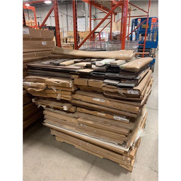 Pallet Lot of assorted Flat Stock, Trim  boxed Panels