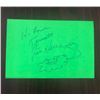 Image 1 : Jim Henson Cut Autograph and Sketch Kermit The Frog