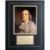 Image 1 : Benjamin Frankilin Cut Autograph Framed Display