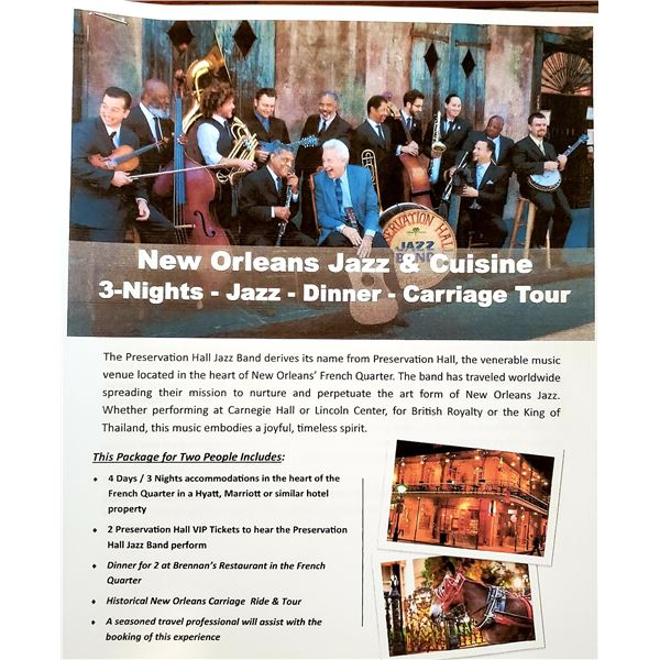 New Orleans Jazz & Cuisine, 3-Night- Jazz- Dinner- Carriage Tour
