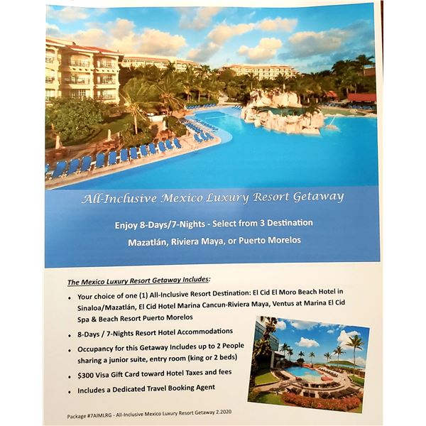 All Inclusive Mexico Luxury Resort Getaway