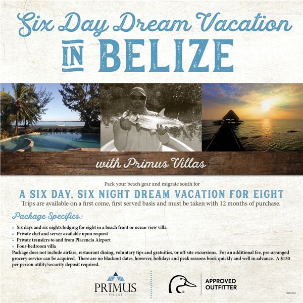 Belize Dream Vacation For 8