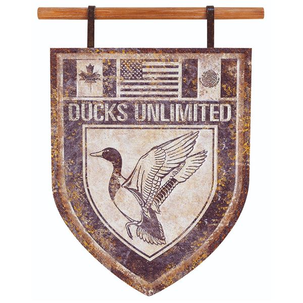 DU Crest Hanging Sign