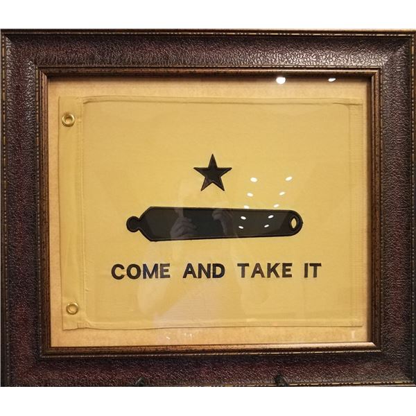 Come and Take It Framed Flag
