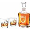 Image 1 : ELEGANT 3-PIECE WHISKEY DECANTER SET
