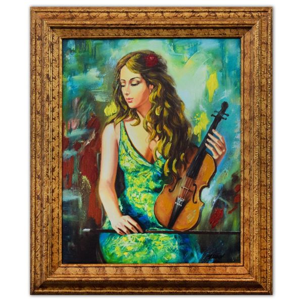 Taras Sidan- Hand Embellished Giclee on Canvas "Lexi"