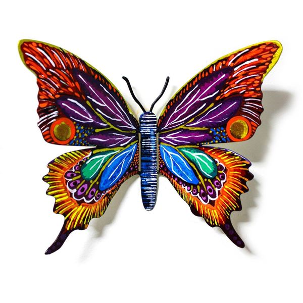 Patricia Govezensky- Original Painting on Cutout Steel "Butterfly CXIV"