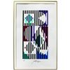 Image 2 : Yaacov Agam- Original Silkscreen on parchment Paper "Untitled"