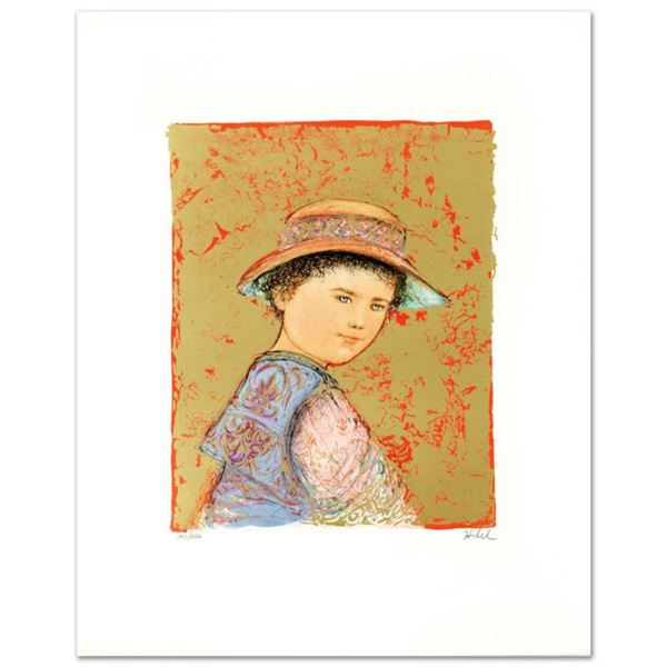  Joel  Limited Edition Lithograph by Edna Hibel (1917-2014), Numbered and Hand Signed with Certifica