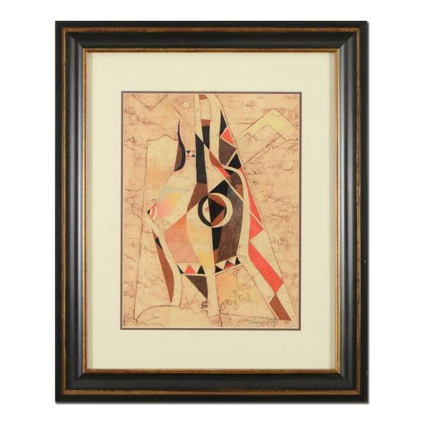 Neal Doty (1941-2016), Framed Original Mixed Media Linocut, Hand Signed with Certificate of Authenti