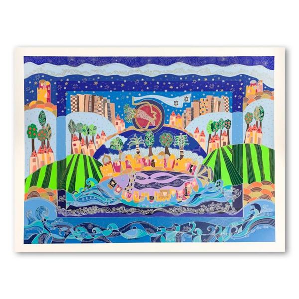 Ilan Hasson, "The Promised Land" Hand Signed Limited Edition Serigraph on Paper with Letter of Authe