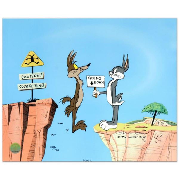 Chuck Jones (1912-2002),  Coyote Crossing  Limited Edition Animation Cel with Hand Painted Color, Da