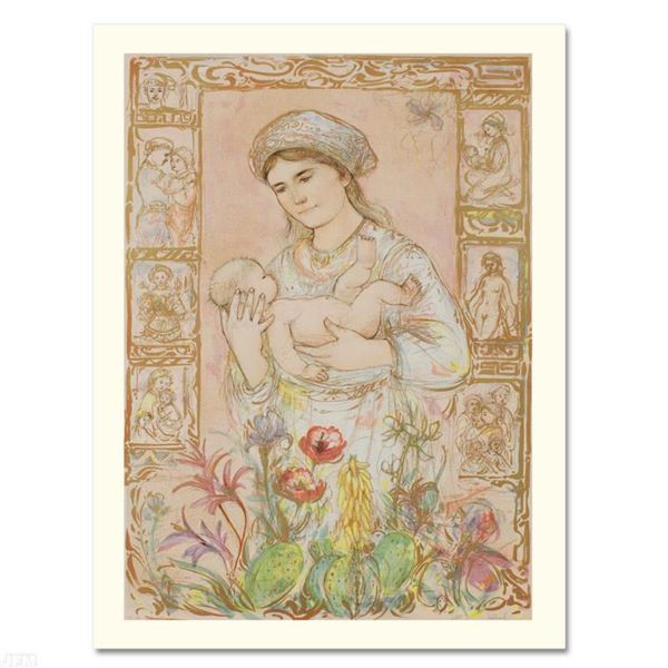  Raquela  Limited Edition Lithograph by Edna Hibel, Numbered and Hand Signed with Certificate of Aut