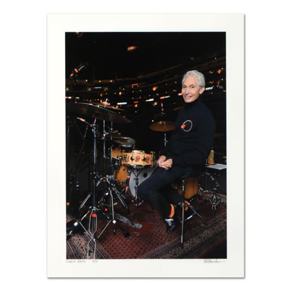 Rob Shanahan, "Charlie Watts" Hand Signed Limited Edition Giclee with Certificate of Authenticity.