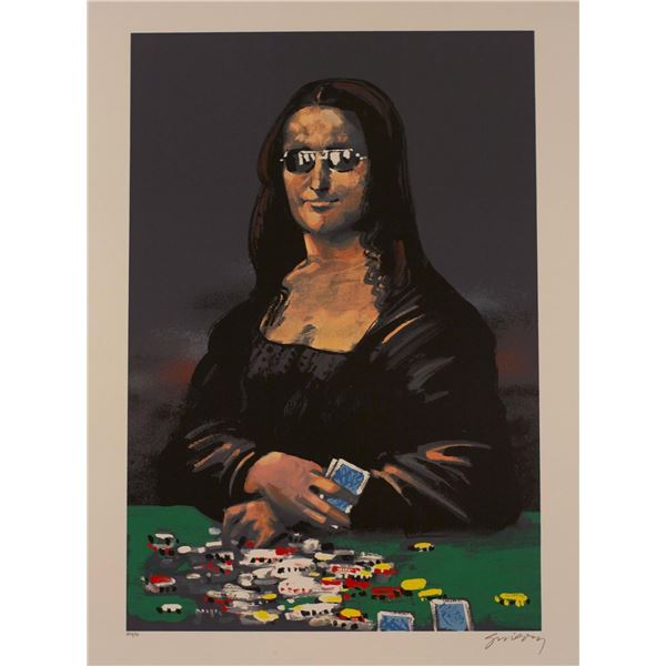 Waldemar Swierzy (1931-2013)- Hand Pulled Original Lithograph  Poker face 