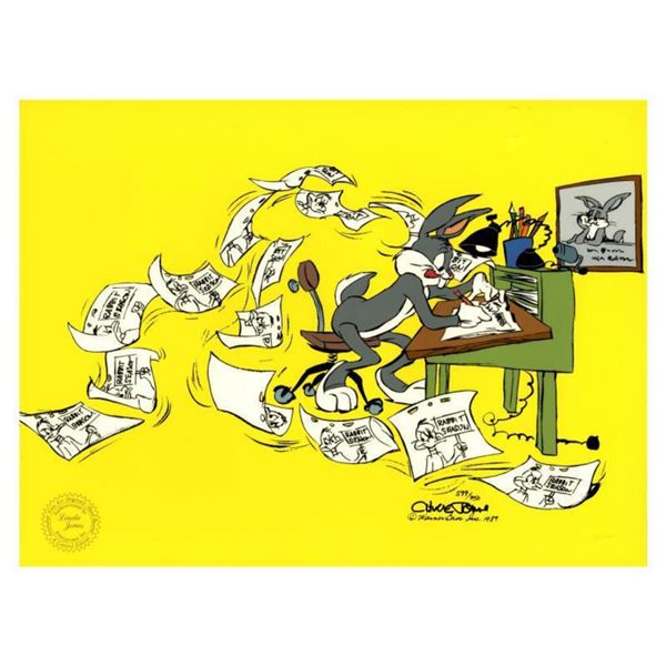 Chuck Jones  Bugs Director: Chuck Amuck  Hand Signed, Hand Painted Limited Edition Sericel.