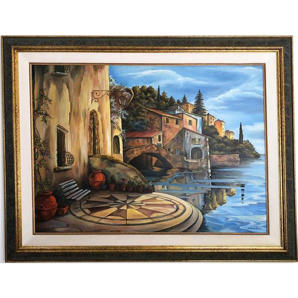 Alexander Borewko- Original Oil on Canvas "By The Ocean"