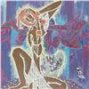 Image 2 : "Wild Flowers" Limited Edition Serigraph (38" x 38") by Renowned Artist Lu Hong, Numbered and Hand S