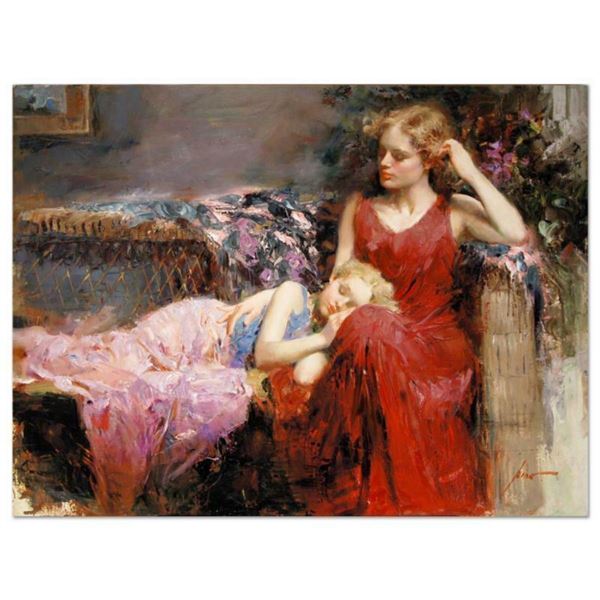 Pino (1939-2010),  A Mother's Love  Artist Embellished Limited Edition on Canvas (40  x 30 ), AP Num