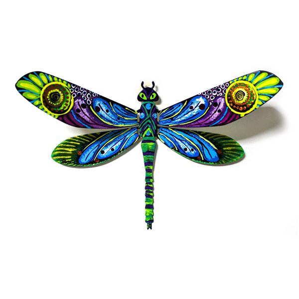 Patricia Govezensky- Original Painting on Cutout Steel "Dragonfly"