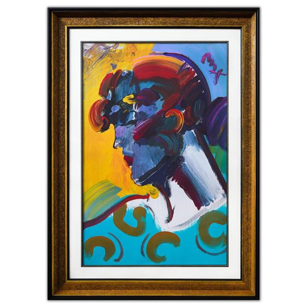 Peter Max- Original Mixed Media "Palm Beach Lady"