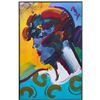 Image 2 : Peter Max- Original Mixed Media "Palm Beach Lady"