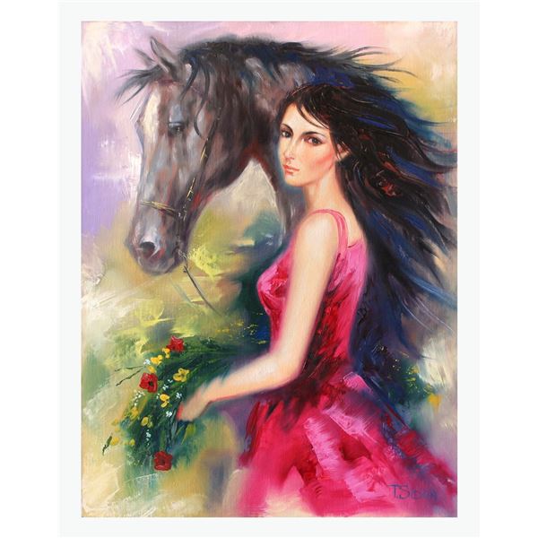 Taras Sidan- Original Oil on Canvas "Lady of the West"