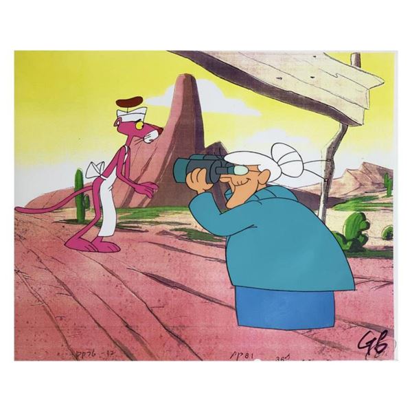 Original Production Cel from the Animated Classic, "The Pink Panther", with Letter of Authenticity.