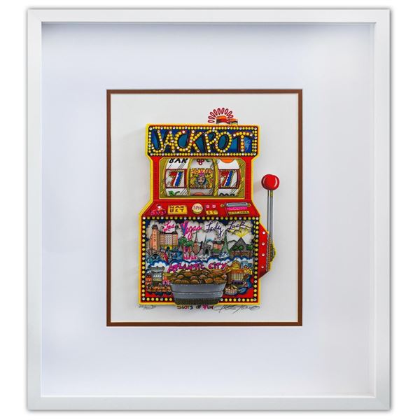 Charles Fazzino- 3D Construction Silkscreen Serigraph "Slots of Fun"