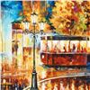 Image 2 : Leonid Afremov (1955-2019) "Night Trolley" Limited Edition Giclee on Canvas, Numbered and Signed. Th