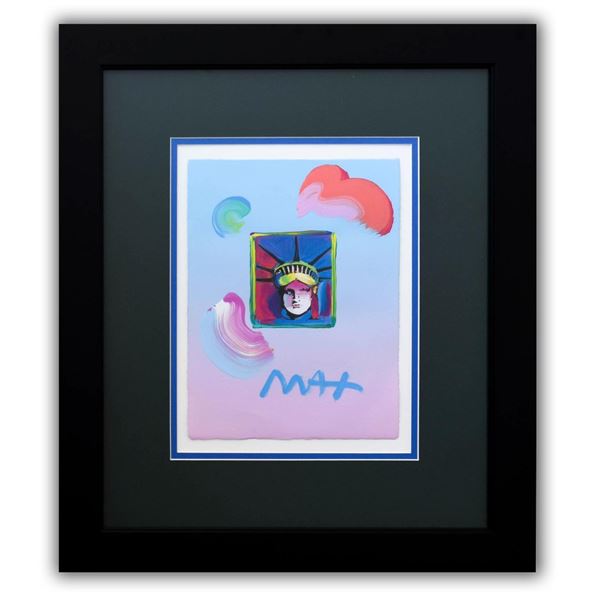 Peter Max- Original Mixed Media  Liberty Head II Ver. I#212 