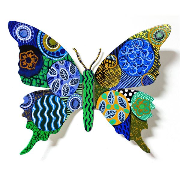 Patricia Govezensky- Original Painting on Cutout Steel  Butterfly CCXC 