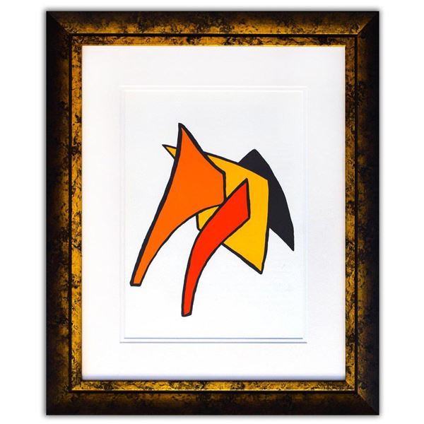 Alexander Calder- Lithograph  DLM141 - Lune jaune et porc qui pique 