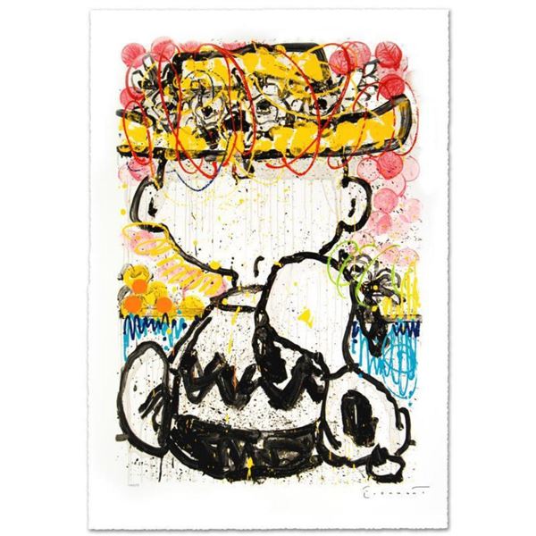  Mon Ami  Limited Edition Hand Pulled Original Lithograph by Renowned Charles Schulz Protege, Tom Ev