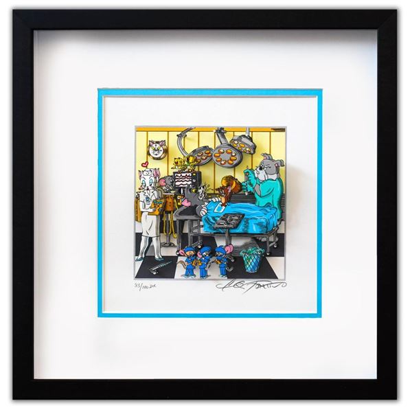 Charles Fazzino- 3D Construction Silkscreen Serigraph "Tom & Jerry’s Surgical CATastrophe"