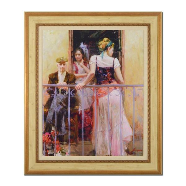 Pino (1939-2010)- Hand Embellished Giclee on Canvas  Family Time 