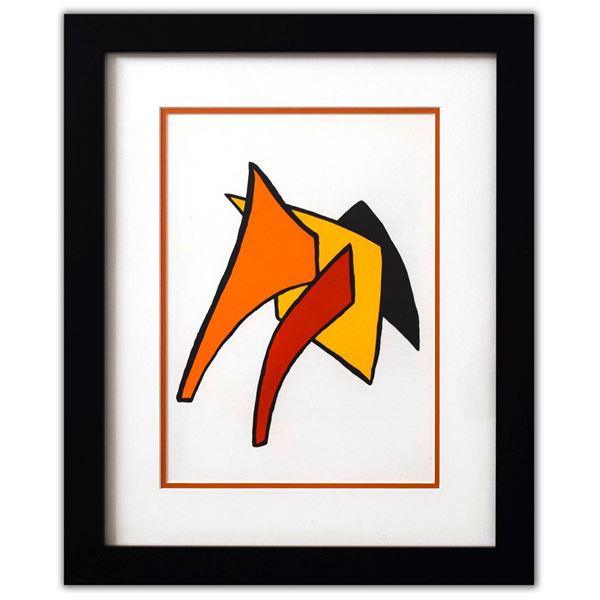 Alexander Calder- Lithograph "DLM141 - Lune jaune et porc qui pique"