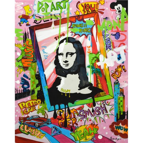 Nastya Rovenskaya- Mixed Media "Mona Lisa"